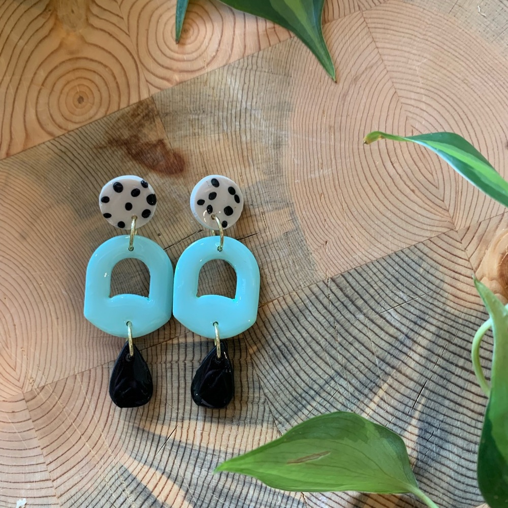Polymer Clay drop earrings